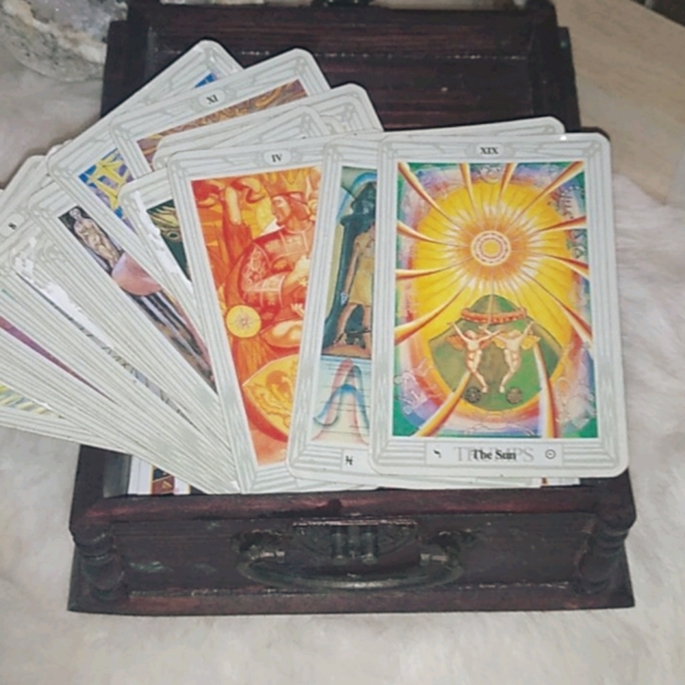 Crowley tarot card deck with vintage box